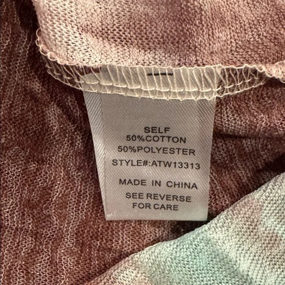 110 And The Why Tie Dye Tie Front Detail Long Bell Sleeve Blouse - Picture 9 of 10